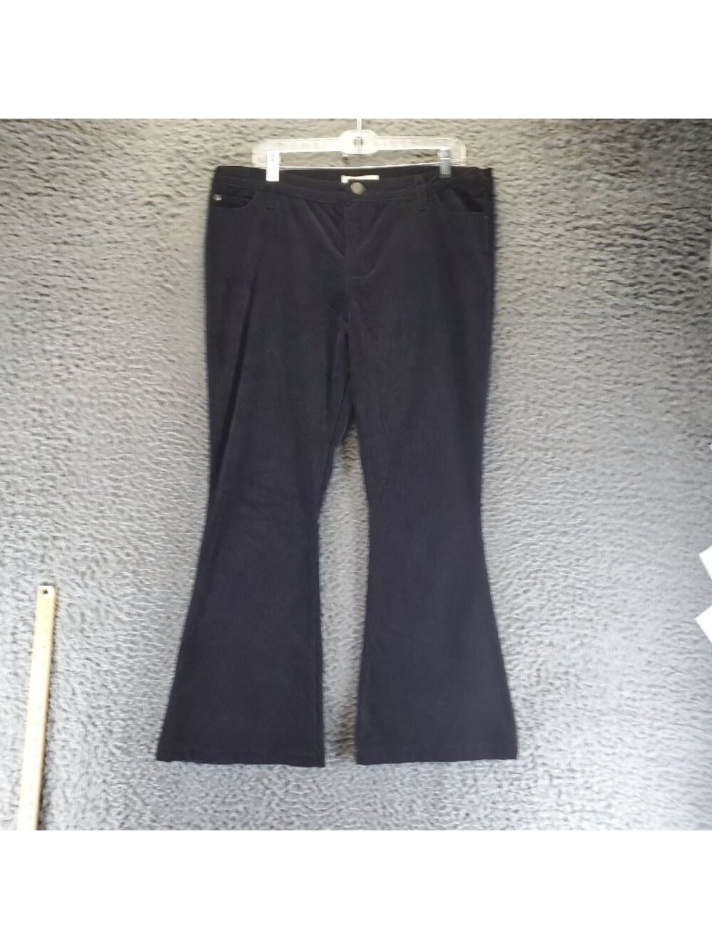 Umgee Pants Womens XL Black Corduroy Flared Stretch Comfortable Casual